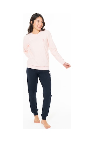 U.S. Polo Assn. Kadın Pamuklu Lisanslı Pijama Takımı 20125 Pembe
