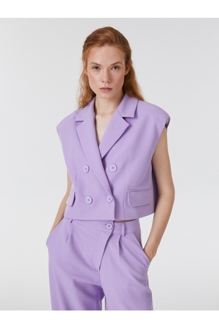 Regular Fit Kadın Yelek Lilac