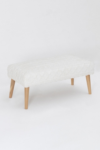 Bliss Krem Kabartma Dokulu Bench 42 X 91 X H 42 Cm 4283