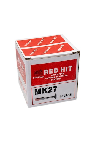 Red Hit Mk27 Pul Başlı Barutlu Çivi 27 Mm 100 Lü Paket