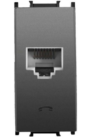 Panasonic Modüler Füme Nümeris Telefon Prizi Cat-3 Altlık+kapak 1m - Wvtt14024dg-tr
