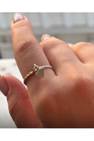 Charm Burgu Yüzük Gümüş