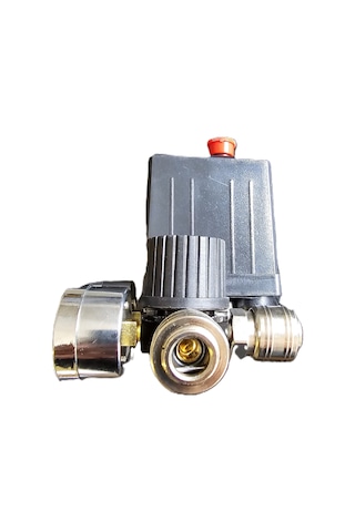 25-50 Lt Monofaze Kompresör Basınç Şalteri Komple Seti 6 Parça