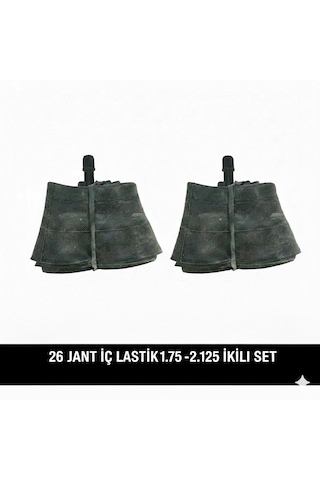 26 Jant İç Lastik 2'li Set - 26x1.75 / 2.125 Uyumlu - Oto Kalın Sibop 2 Adet Bisiklet İç Lastiği