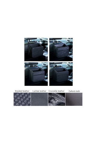 Araba Asılı Çöp Torbası Çok Fonksiyonlu Katlanır Saklama Kutusu, Model: H611 Dokuma Desen