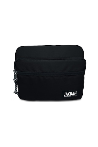 Jacbag Siyah Üç Bölmeli Tablet Ve Telefon Çantası/kılıfı - Kadın/erkek Tablet Kılıfı