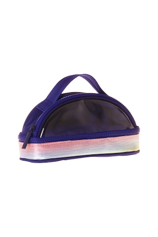 Kaukko Navy Blue Rainbow Parlak Kumaş Detaylı Lacivert - Çok Renkli Kız Çocuk Kalem Çantası/kalemlik - K1864