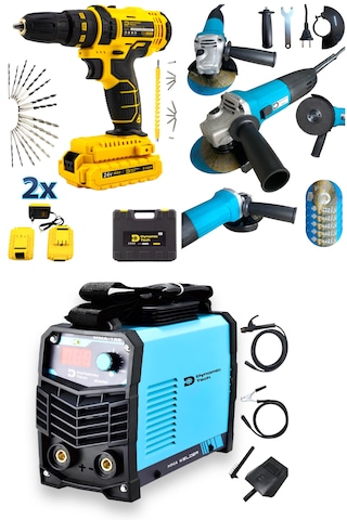 Dynamic Tech Dt-323 Kaynak + Akülü Matkap + Taşlama Spiral