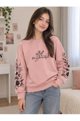 Papatyatrend Kız Çocuk Sweat Gülkurusu