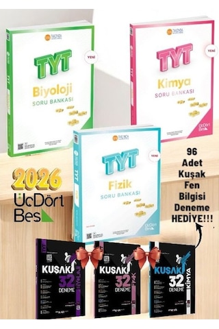 345-2026 Tyt Fizik Kimya Biyololoji Soru Bankası Fen Bilimleri Sayısal Set+tyt 96 Deneme Set Hediye 345-2026 Tyt Fizik Kimya Biyololoji Soru Bankası Fen Bilimleri Sayısal Set+tyt 96 Deneme Set Hediye