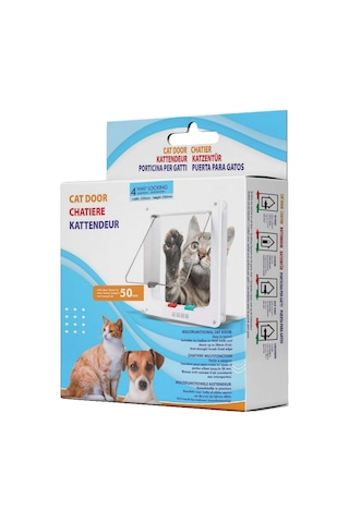 Miapet Kedi Köpek Kapısı 4 Yollu 25x23,5x5 Cm Siyah