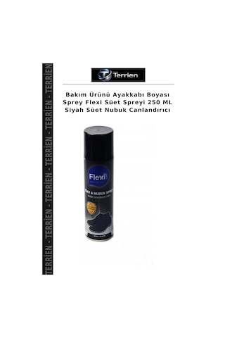 Terrien Bakım Ürünü Ayakkabı Boyası Sprey Flexi Süet Spreyi 250 Ml Siyah Süet Nubuk Canlandırıcı Çok Renkli