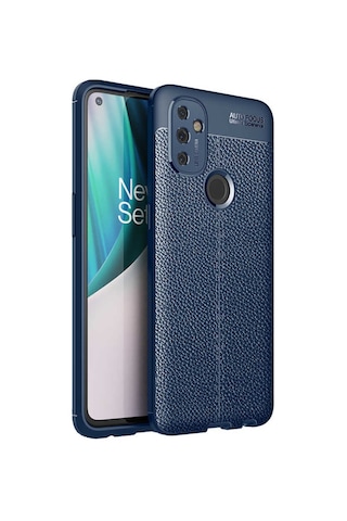One Plus Nord N10 Kılıf Niss Deri Görünümlü Silikon Kapak