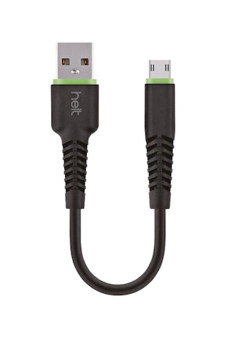 Helt Ht-dc12 Plastik 20 Cm Usb Şarj Ve Data Kablosu Siyah