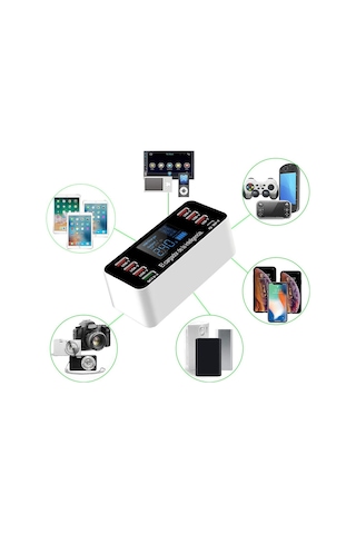Powermaster Pm-26057 8 Portlu Lcd Ekranlı Akıllı Usb Ve Type-c Pd Şarj İstasyonu Diğer