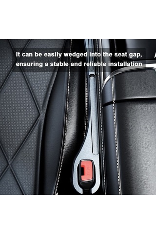 Ulzyvf Premium Deri Dokulu Koltuk Arası Dolgusu - Telefon & Anahtar Tutucu, Düşmeyi Önleyici 2'li Set