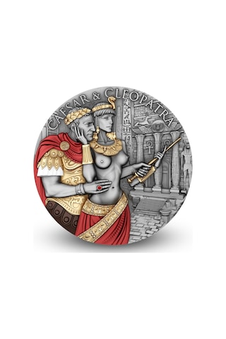 AgaKulche Sezar ve Kleopatra Gümüş Sikke Coin