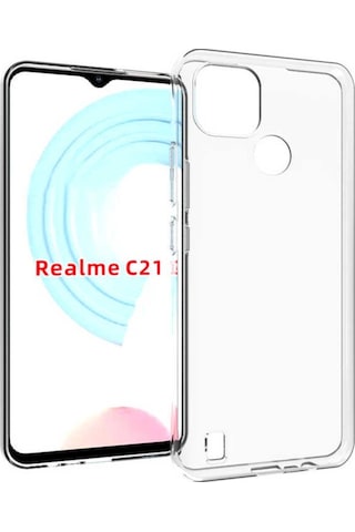 Realme C21 Kilif Zore Seffaf Ince Ve Esnek Süper Silikon Kilif 505127319
