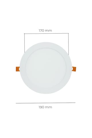 15w Sıva Altı Yuvarlak Slim Led Panel 4000k Gün Işığı - 2 Adet Beyaz