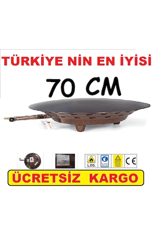 Güryan 70 Cm Katmer Börek Yufka Bazlama Sacı Tüplü Sac