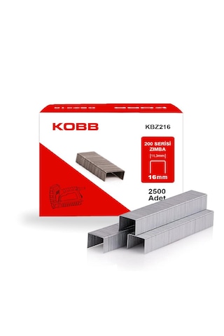 Kobb KBZ216 16 MM 2500 Adet 200 Serisi Ağır Hizmet Tipi Zımba Teli