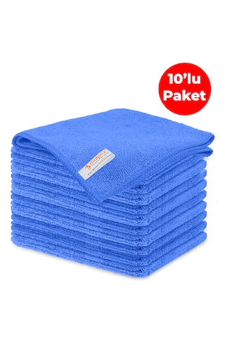 Mulpex Mikrofiber Genel Temizlik Bezi Mavi 40X40 cm. - 10 Adet