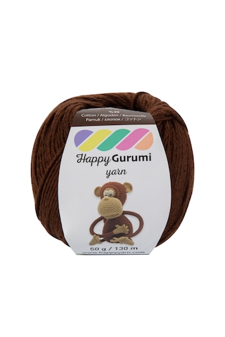 Happy Yarn Happy Gurumi Amigurumi Örgü İpi 50gr 130m Kahverengi