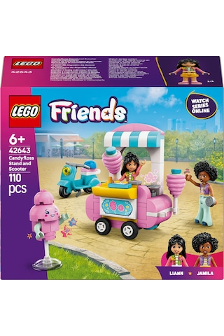 LEGO® Friends Pamuk Şeker Standı ve Scooter 42643 - 6 Yaş ve Üzeri Çocuklar için Mini Bebek İçeren Yaratıcı Oyuncak Yapım Seti (110 Parça)