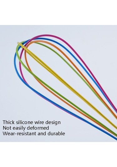 Yasammerkezi 10lu 12 Inç Silikon Yumurta Çırpıcı Renkli Ahşap