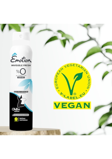 Emotion Invisible Fresh Black & White Kadın Sprey Deodorant 6 x 150 ML