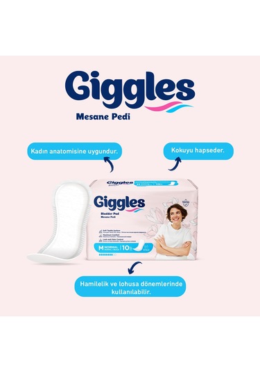 Giggles Kadın Mesane Pedi Medium Normal 120 Adet