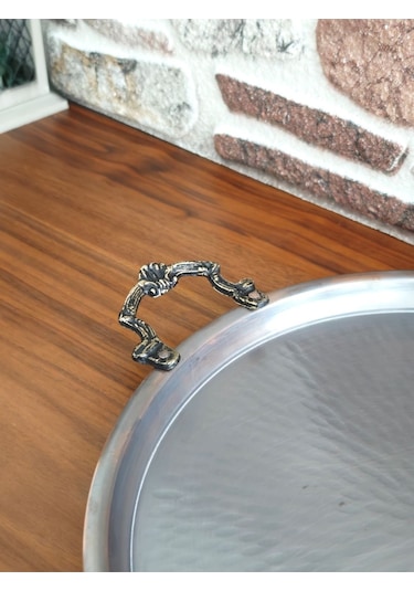 Modabakır Dekoratif Tepsi Eskitme Bakır 45 Cm Model:7898555566