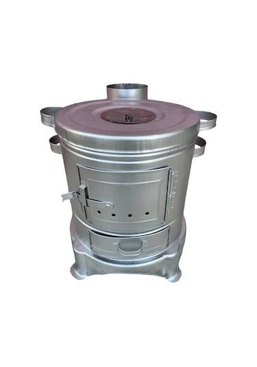 Kamp Sobası Telli Kapaklı 32 Cm Çapında Mangal Soba