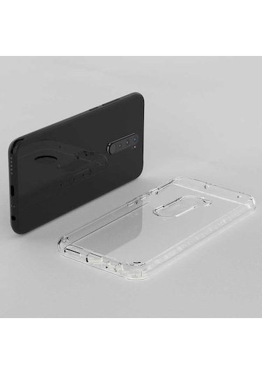 Xiaomi Redmi Note 8 Pro Kılıf Zore Coss Şeffaf Sert Silikon Kılıf Renksiz