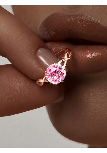 Asj 925 Ayar Gümüş Taşlı Altın Yüzük Nişan Parmağı 211823880 Gri