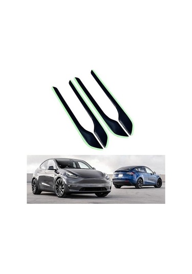 Tesla Model 3 Y 2021+ Aydınlık Tasarım Araba Kapı Kolu Kapağı Döşemesi