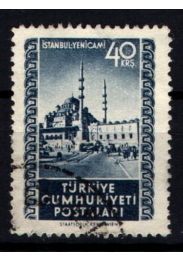 1952 Viyana Baskısı Posta Pulları 40 Kuruş Tp0790 İsfila1688