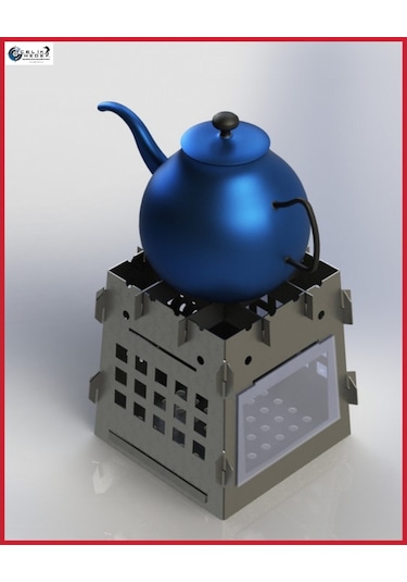 Portatif Kamp Ocağı. Kamp Sobası Ve Portatif Ocak Roket Ocak Siyah