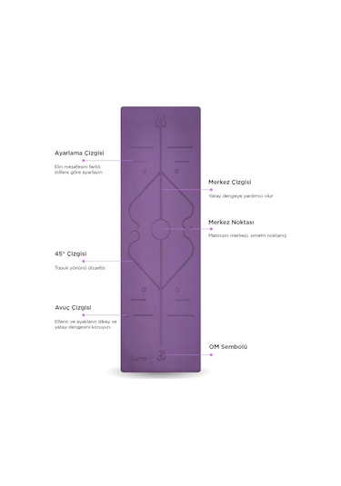 Gymo Hizalamalı 6Mm Tpe Yoga Matı Pilates Minderi Scarlet