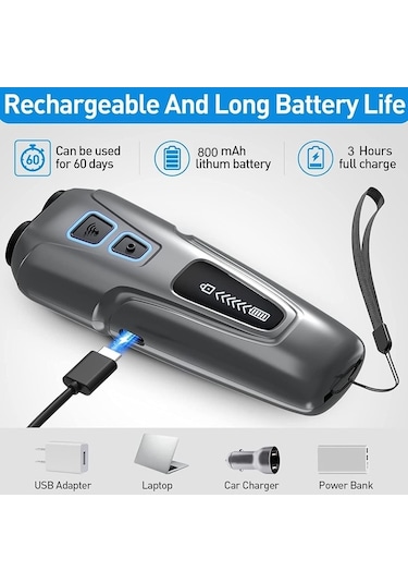 Hallow Ultrasonik Köpek Kovucu Köpek Kabuğu Caydırıcı Cihaz Siyah A