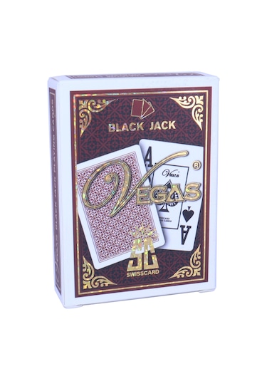 Swisscard İskambil Blackjack Poker Oyun Kartı - Kırmızı