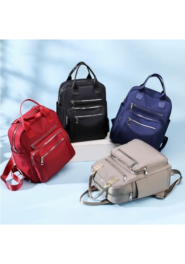 Mavi Kadın Sırt Çantası Seyahat Rahat Su Geçirmez Kadın Omuz Çantaları Kadın Büyük Kapasiteli Oxford Sırt Çantası Mavi