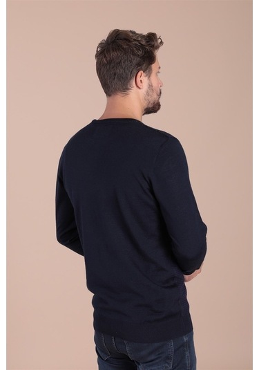 Ferraro Bisiklet Yaka Superfine Yün Kazak - Lacivert Lacivert (490433771) Lacivert