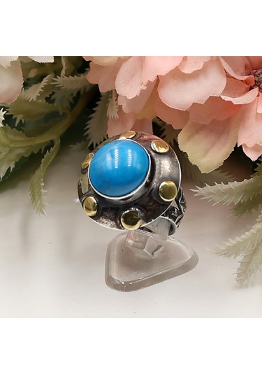 Firuze Taşlı Otantik Set Rose Gold - Gümüş