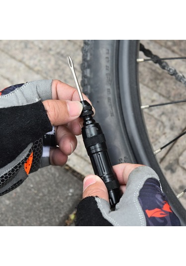 Samdoo Tubeless Bisiklet Lastik Tamir Seti - Lastik Çıkarmadan Hızlı Tamir, Alüminyum Kutu, Hafif Ve Kompakt - Siyah Çok Renkli