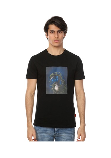 John Frank Erkek Cool T-shırt Jftcool12-the Dog7670 Siyah John Frank Erkek Cool T-shırt Jftcool12-the Dog7670 Siyah