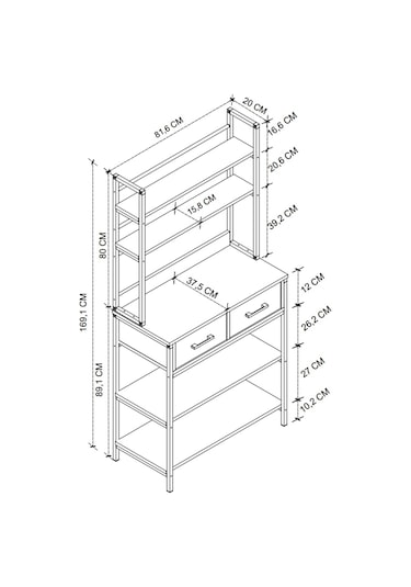 Bofigo Mutfak Standı 2 Çekmeceli 5 Raflı Kahve Köşesi Mutfak Rafı Mutfak Bangosu Vietnam Çam Bofigo Mutfak Standı 2 Çekmeceli 5 Raflı Kahve Köşesi Mutfak Rafı Mutfak Bangosu Vietnam Çam