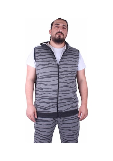 Starbattal Büyük Beden Unisex Yelek 23600 Grı 6Xl