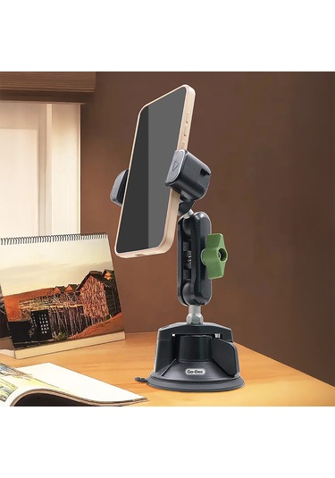 Go Des Gd-hd362 360 Derece Dönebilen Vakumlu Tasarım Araç İçi Telefon Tutucu Siyah Siyah