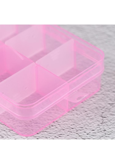 Mavi Ayarlanabilir 10 Bölmeli Plastik Saklama Kutusu Takı Vida Organizatör Konteyner